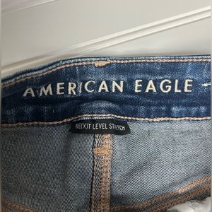 Dark ish blue American Eagle Jean Shorts. Size: 2